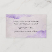 水彩パープルアメジスト結晶 名刺 (裏面)