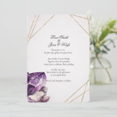 水彩パープルアメジスト モダン 招待状 (スタンド正面)