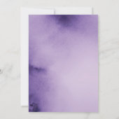 水彩パープルウォッシュの結婚式招待状 招待状 (裏面)