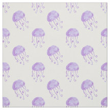 水彩パープルクラゲビーチデザイン
