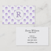 水彩パープルクラゲ 名刺 (正面/裏面)