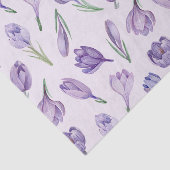 水彩パープルクロカス春の花 薄葉紙 (詳細)
