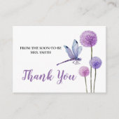 水彩パープルサンキューカード エンクロージャーカード (正面)
