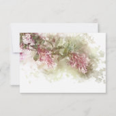 水彩パープルジャスミンウェディングRSVP 出欠カード (裏面)