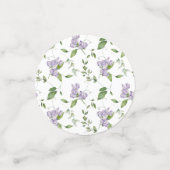 水彩パープルスイートピーの花 コンフェッティ (スモール正面)