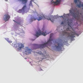 水彩パープルハイビスカスフローラティッシュペーパー 薄葉紙 (詳細)