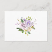 水彩パープルバイオレットフローラブライダルシャワー アドバイスカード (裏面)