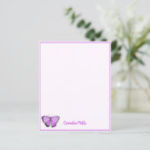 水彩パープルバタフライパーソナライズされた名 (スタンド正面)