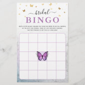 水彩パープルバタフライブライダルシャワーゲーム (正面)