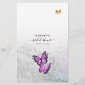 水彩パープルバタフライブライダルシャワーゲーム (裏面)