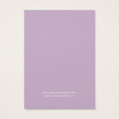 水彩パープルバラ背景イヤリングカード (裏面)