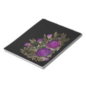 水彩パープルバラ ノートパッド (回転)