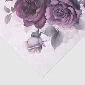 水彩パープルバラ 薄葉紙 (詳細)