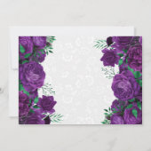 水彩パープルバラSweet sixteen 招待状 (裏面)