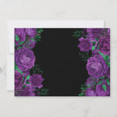 水彩パープルバラSweet sixteen 招待状 (裏面)