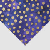 水彩パープルパターン(金ゴールド水玉模様) 薄葉紙 (詳細)