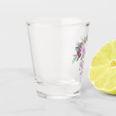 水彩パープルピンクラベンダーバラ ショットグラス (左)