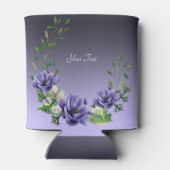 水彩パープルフラワーズクーラーボックス 缶クーラー (裏面)