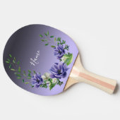 水彩パープルフラワーズ卓球ラケット 卓球ラケット (横)
