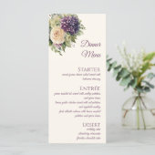 水彩パープルフラワーブーケ結婚ーズ – メニュー (スタンド正面)