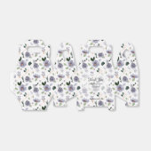 水彩パープルフラワーリーフ フェイバーボックス (折り畳みなし)