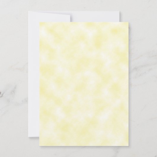 水彩パープルフローライエローブライダルシャワー 招待状 (裏面)