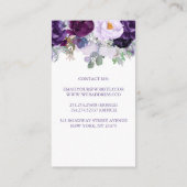 水彩パープルフローラエレガントボヘミア 名刺 (裏面)