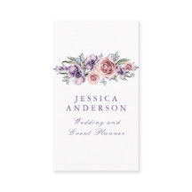 水彩パープルフローラエレガントボヘミア