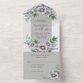 水彩パープルフローラオールインワン招待状 オールインワン招待状 (内側)