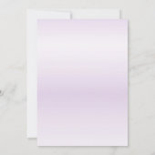 水彩パープルフローラブライダルシャワー招待 招待状 (裏面)