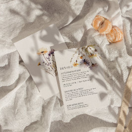 水彩パープルフローラブライト結婚ズ詳細 エンクロージャーカード