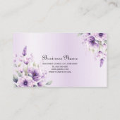 水彩パープルフローラ名刺 名刺 (裏面)