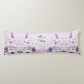 水彩パープルフローラ抱き枕 ボディピロー (裏面)