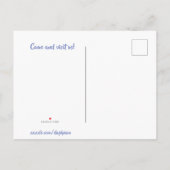 水彩パープルフローラ新住所のお知らせ 案内ポストカード (裏面)