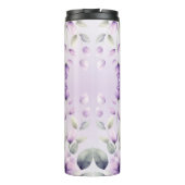 水彩パープルフローラ熱タンブラー タンブラー (裏面)
