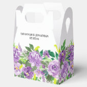 水彩パープルフローラ結婚ズ フェイバーボックス (オープン)