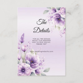 水彩パープルフローラ詳細エンクロージャカード エンクロージャーカード