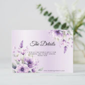 水彩パープルフローラ詳細エンクロージャカード エンクロージャーカード (スタンド正面)