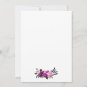 水彩パープルフローラ金ゴールド第1聖域 招待状 (裏面)