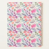 水彩パープルフローラ プランナー手帳 (裏面)