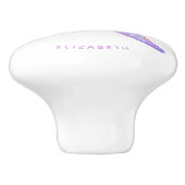 水彩パープルブルービーチヒトデ沿岸 セラミックノブ (側面)