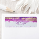 水彩パープルプラムバイオレットマウーブ金ゴールド ラベル (インサイチュ)