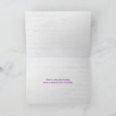 水彩パープルポピーありがとう カード (内部)