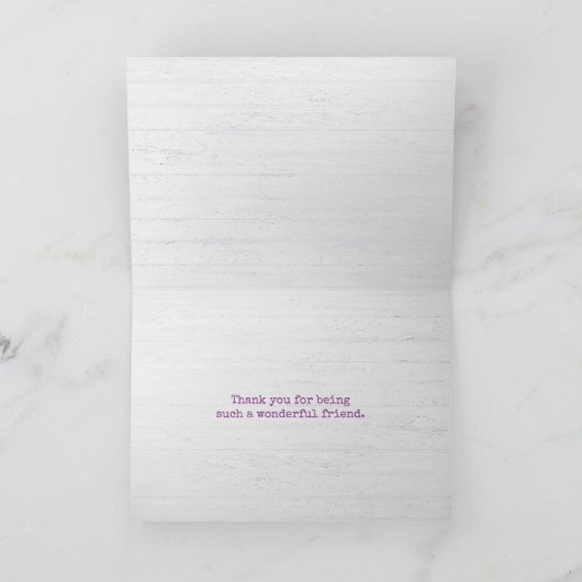 水彩パープルポピーありがとう カード (内部)