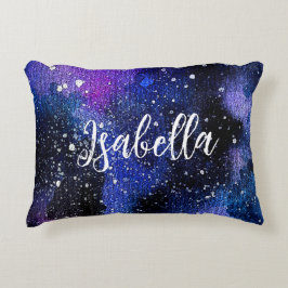 水彩パープルユニバース アクセントクッション