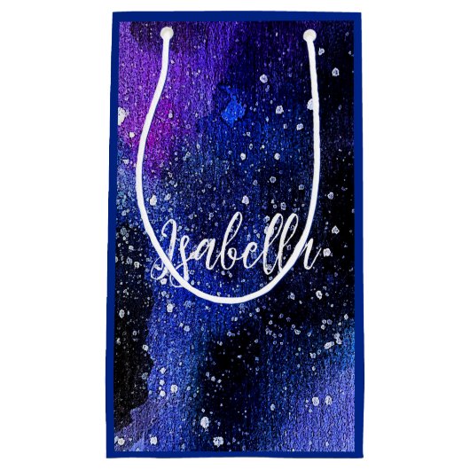 水彩パープルユニバース スモールペーパーバッグ (正面)