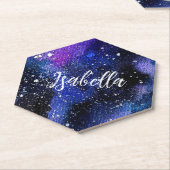 水彩パープルユニバース ペーパーコースター (アングル)
