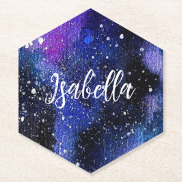 水彩パープルユニバース ペーパーコースター