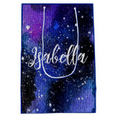 水彩パープルユニバース ミディアムペーパーバッグ (裏面)