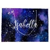 水彩パープルユニバース ラージペーパーバッグ (裏面)